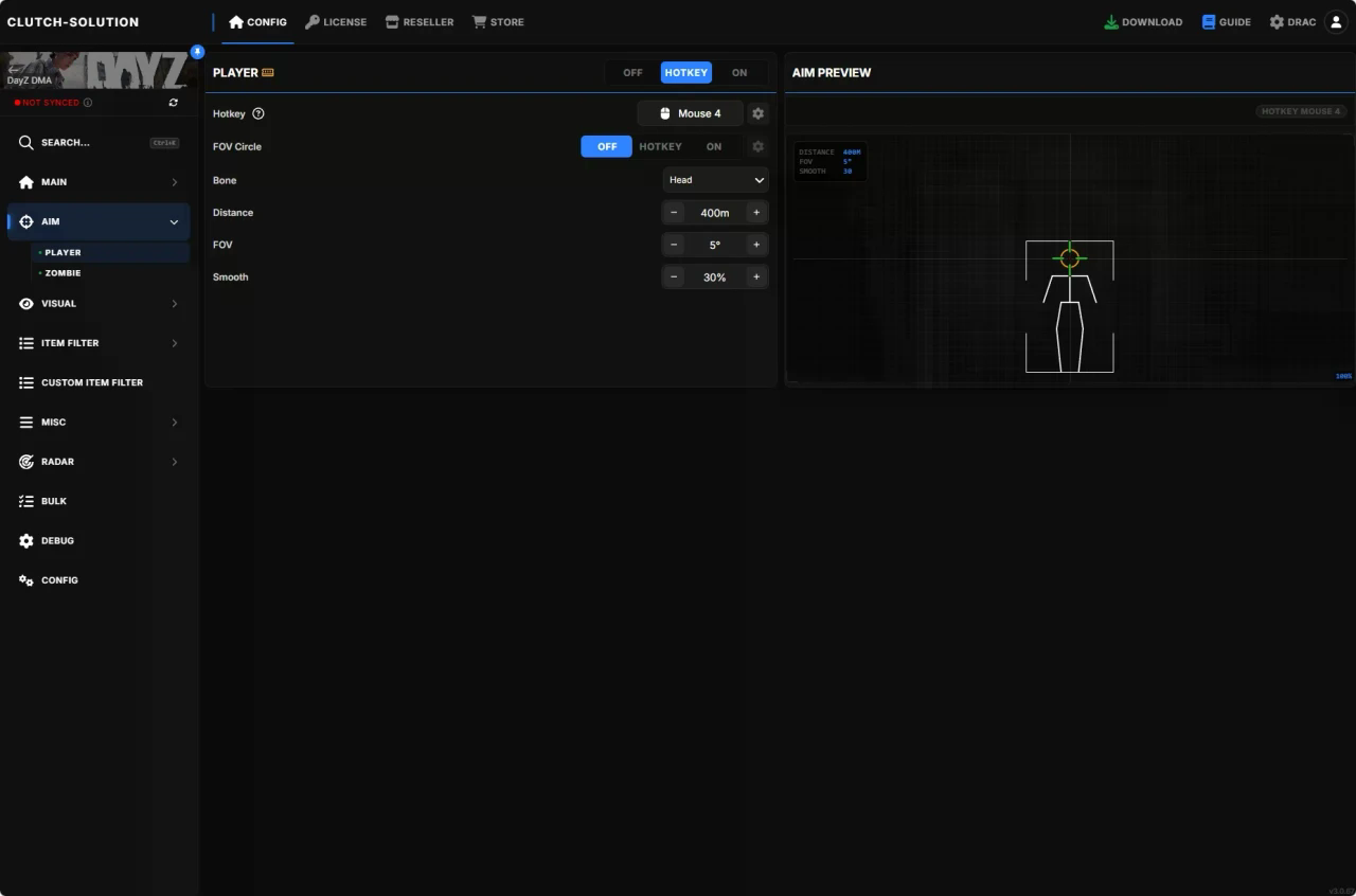 DayZ Clutch Solution DMA demonstration
