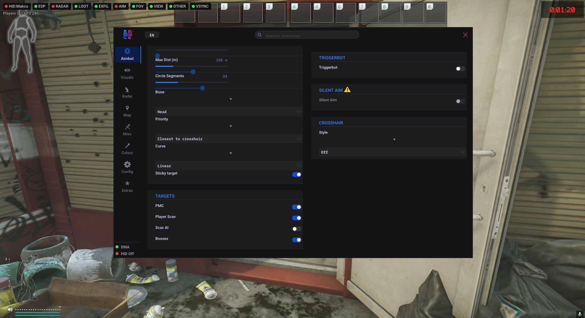 EFT Hex DMA demonstration