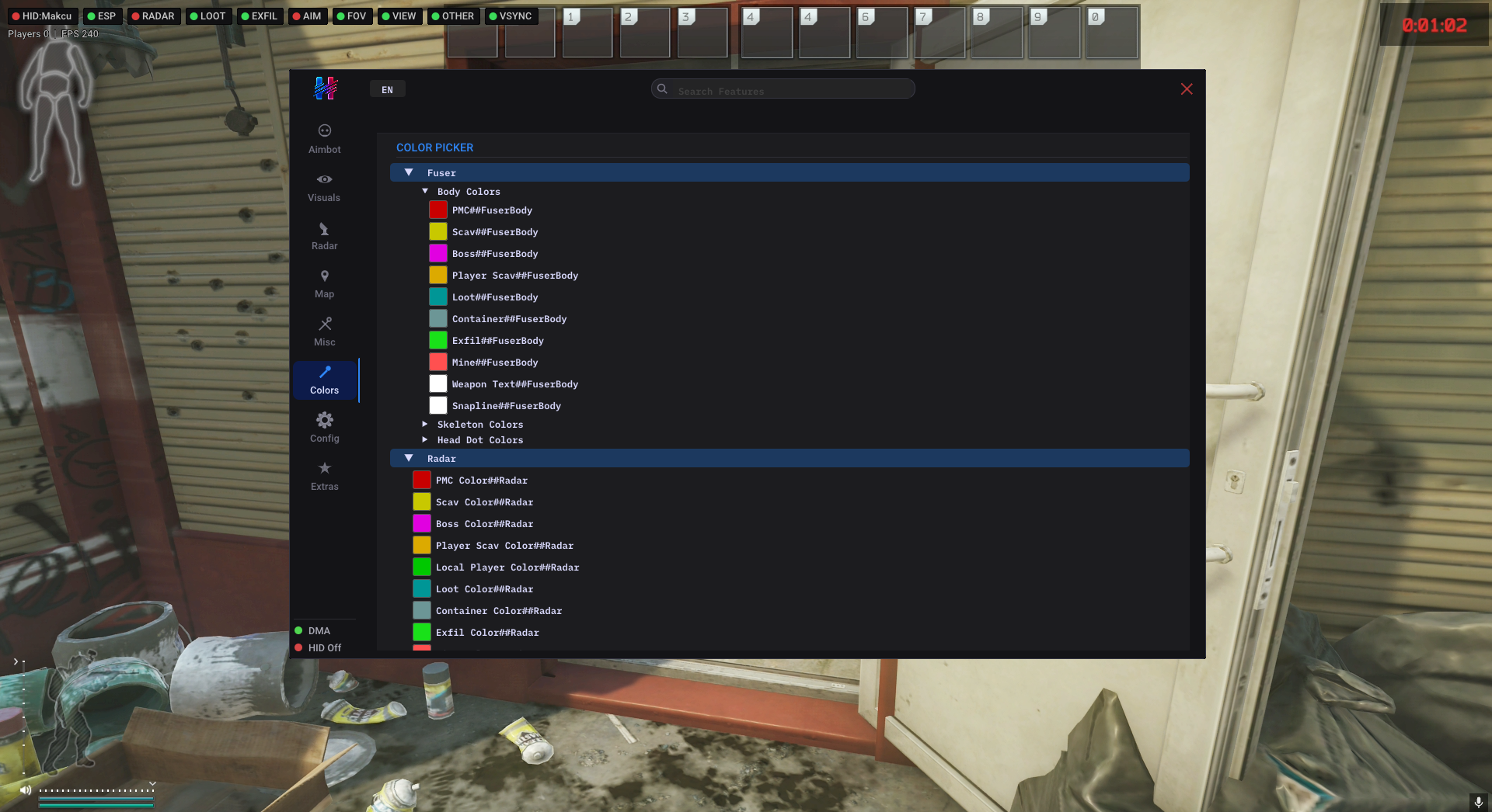 EFT Hex DMA demonstration